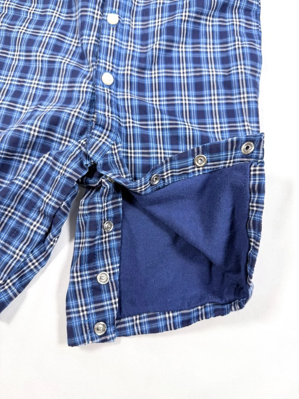 RALPH LAUREN 3 Months Plaid Lined Romper Button Front Polo Baby Preppy Classic‎